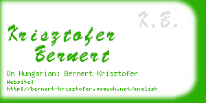 krisztofer bernert business card